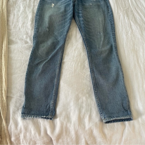 $215 GRLFRND Medium Wash Karolina Distressed Jeans - Picture 4 of 10